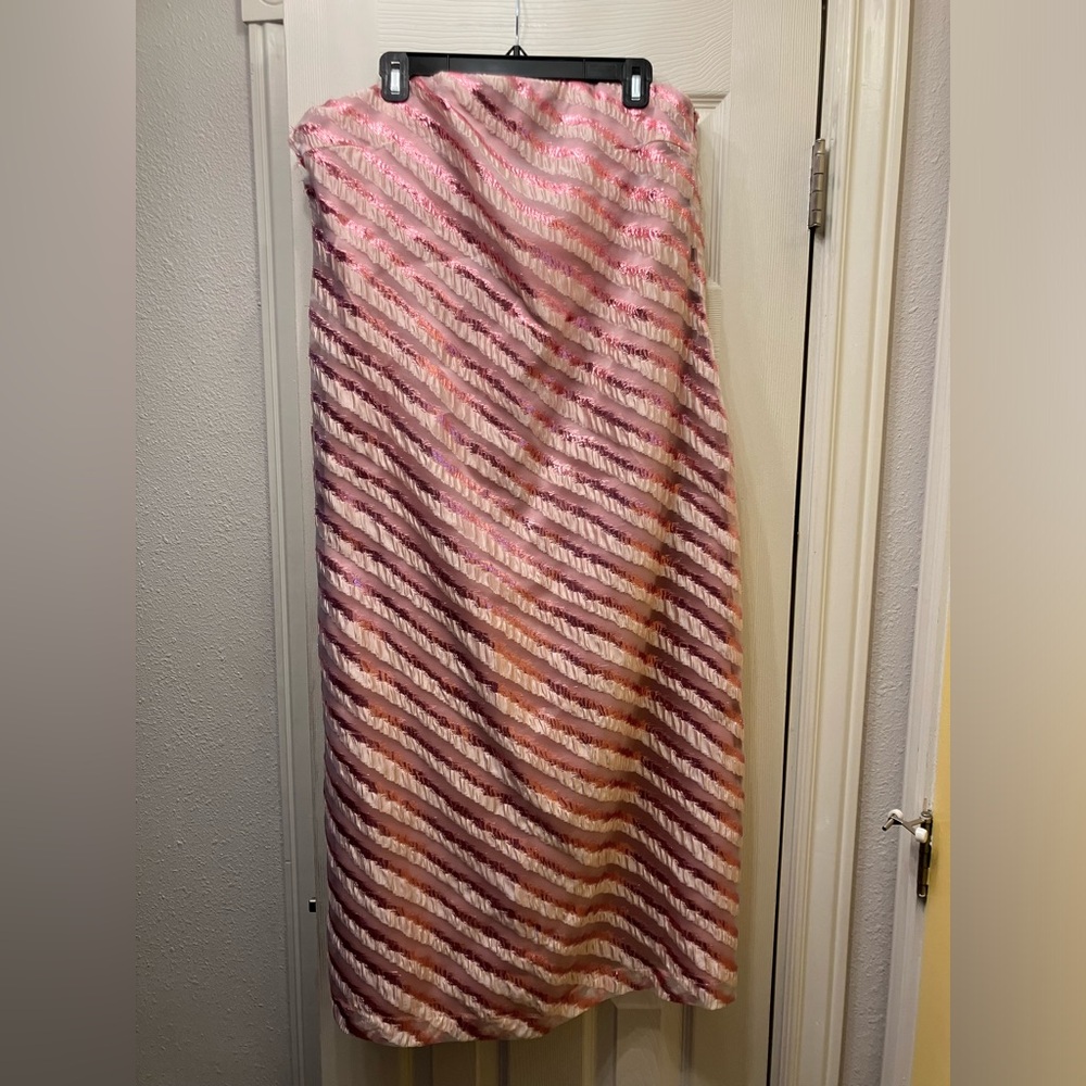 Hyacinth House Pink Shimmer Stripe Dress XL